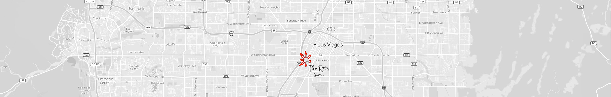 The Rita Suites | An All-Suite Hotel | Map Location is One Block from the World Famous Las Vegas Strip